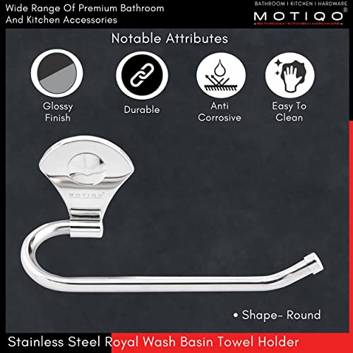 Image of Stainless Steel Napkin Ring for Washbasin /Towel Ring for Kitchen /Towel Hanger /Towel Stand /Bathroom Accessories (Napkin Holder-Pack-02)
