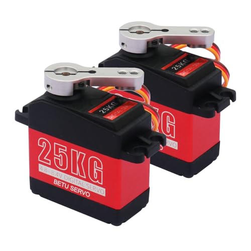 BETU 2Pack 25KG High Torque RC Servo,Steering Servo Compatible with 1/8, 1/10, 1/12 RC Car,...