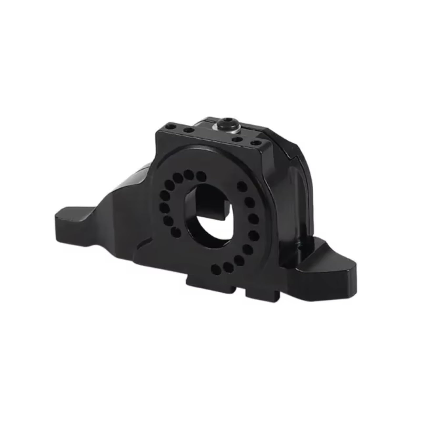 for TRX-6 G63 for TRX-4 G500 for Bronco for Defender 1/10 Aluminum Alloy Heat Sink Motor Mount Base Gear Cover RC Crawler Car Upgrade Parts RC Car Accessories(Black)