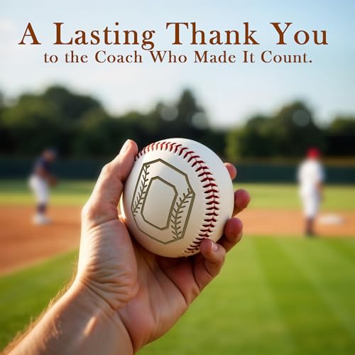 Image of Personalized Baseball Ball with Custom Name, Engraved Ball, Personalized Baseball Gifts for Team, Coach, Player, Senior, Custom Award Trophy, Engraved Gift Thank You Coach