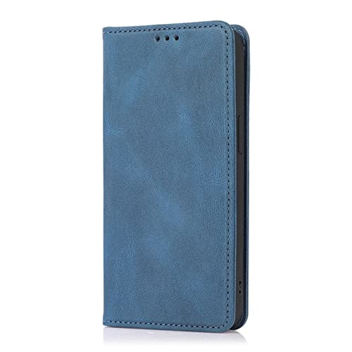 Étui portefeuille en cuir PU de haute qualité pour iPhone 14 Pro Max bleu