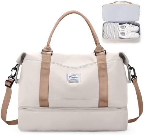 SEAFEW Reisetasche Damen 45x36x20 Easyjet Handgepäck Tasche Sporttasche | Weekender Duffle Bag leicht wasserdicht mit Schuhfach Fitnesstasche für Reise und Gym, Kliniktasche für Ge