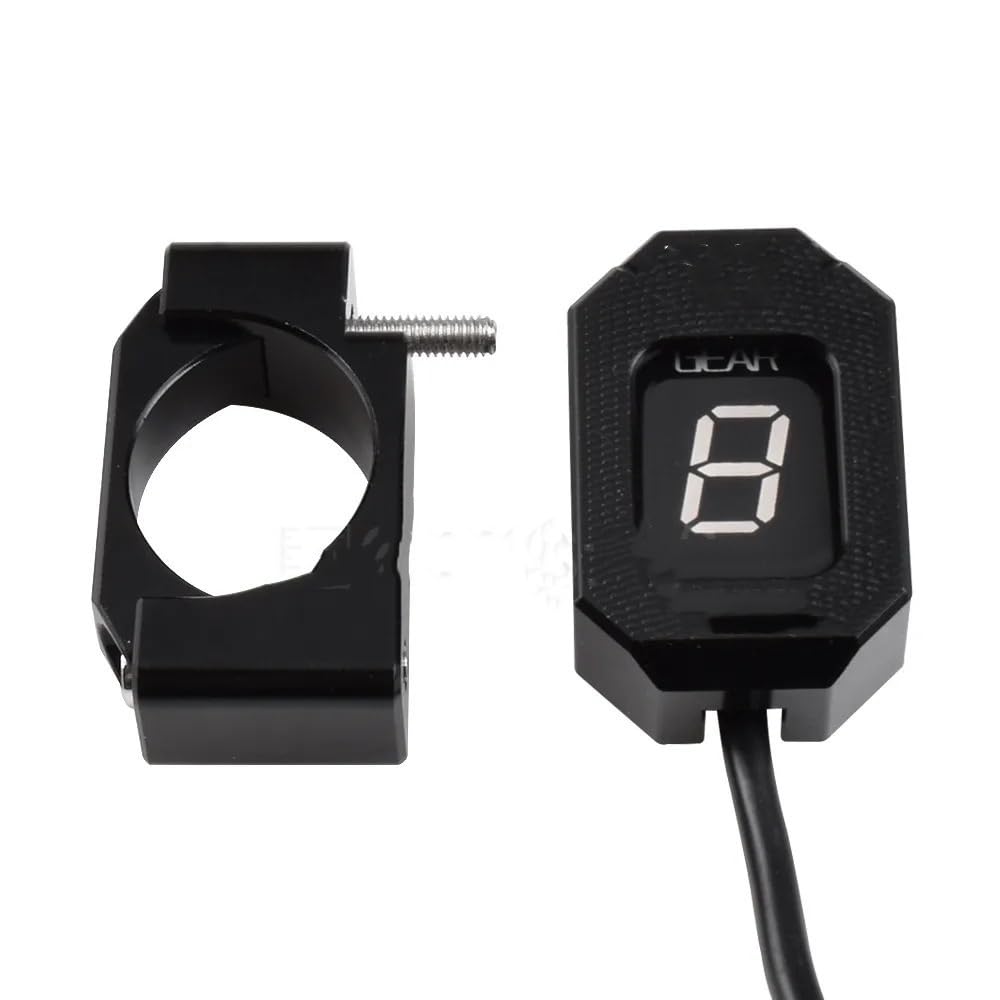 Indicatore di Cambio Marcia per Moto Zanella all con contachilometri/Trip Digitale per Tutti Gli Anni Indicatore di Marcia per Moto 1-6 Livelli Contatore di Marcia Digitale (Rosso con Staffa)