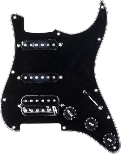 Mojotone '58 Quiet Coil HSS Strat Prewired Pickguard - Black
