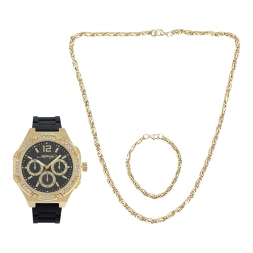 Parure montre homme collier bracelet doré Ed Hardy M0249G-42-G02