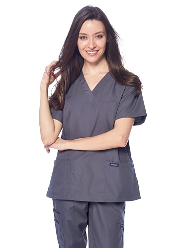Image of Dagacci Scrubs Medical Uniform Women and Man Scrubs Set Medical Scrubs Top and Pants