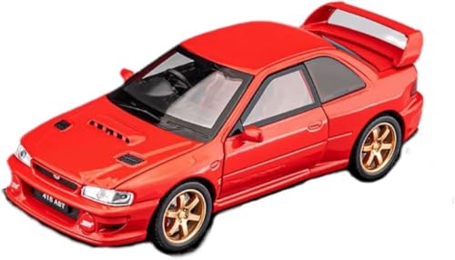Image of 1 /32 Subaru Impreza WRX STI Diecast Model Car Pull Back Toy with Sound & Light Collectible Car for Kids Boys Girls & Adults (Red)