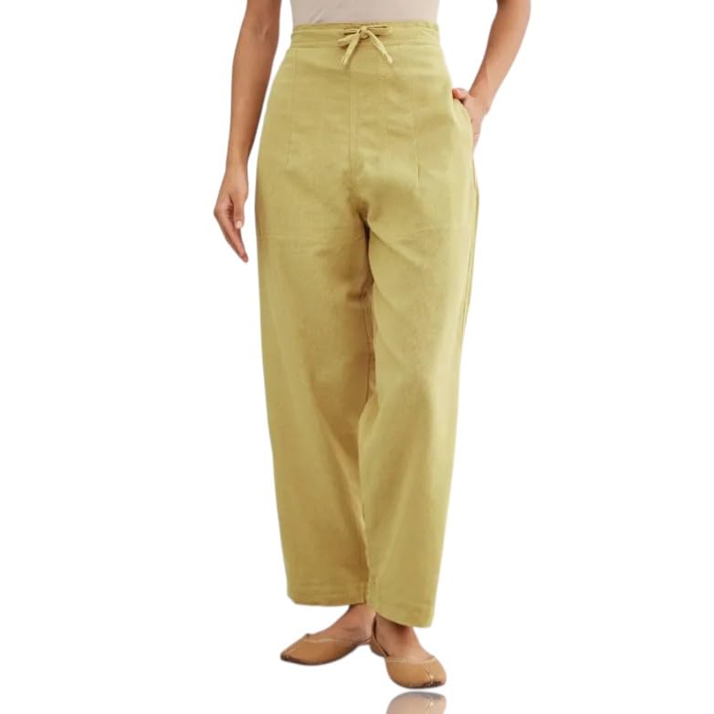 isha life Women's Cotton Drawstring Pants | Regular Fit | Two Side Pockets | Breathable Everyday Wear-picture-39