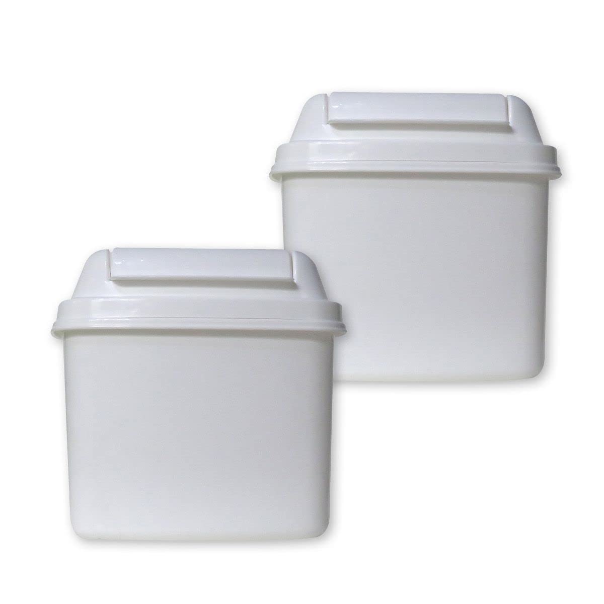 Gab Plastic GP Table Bin Swing Lid 1.8 L, White