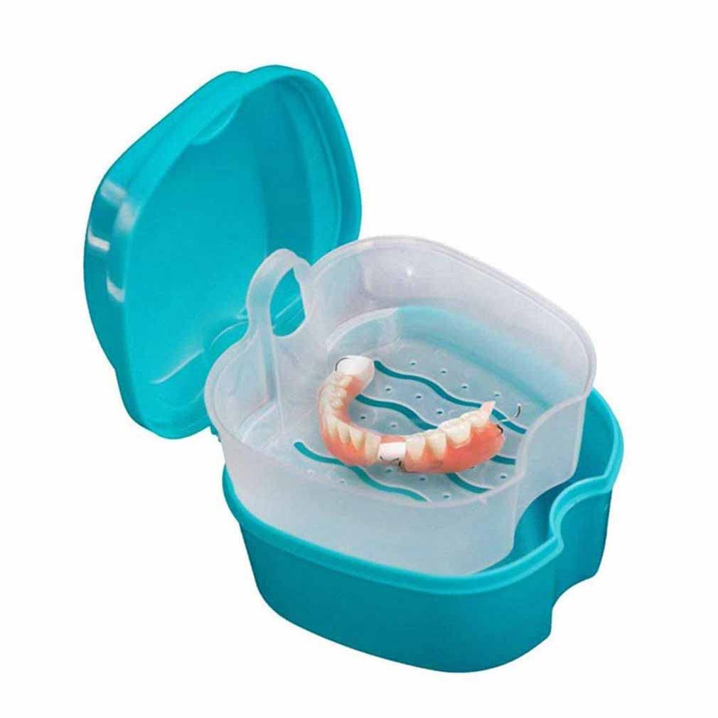 Custodia portatile per dentiera in stile europeo, per mantenere puli