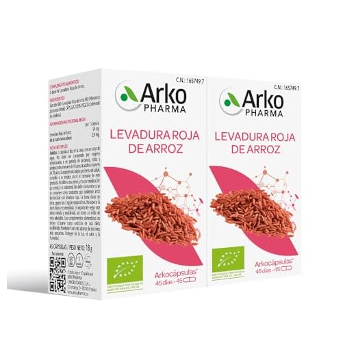 Arkopharma Arkocápsulas Levadura Roja de Arroz, 90 Cápsulas Pack x2, Salud de Corazón, 100% Vegetal, Controlar Niveles de Colesterol, Complemento Alimenticio