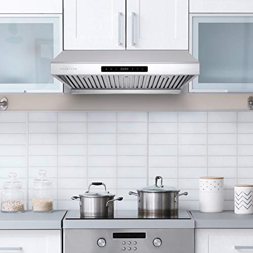Image of Hauslane Range Hood 30 inch Under Cabinet,900 CFM Kitchen Range Hood | 3 Speed Exhaust Fan, Delay Auto Shut-Off Vent Hood | Stainless Steel Electric Stove Ventilator | Chef Series PS10