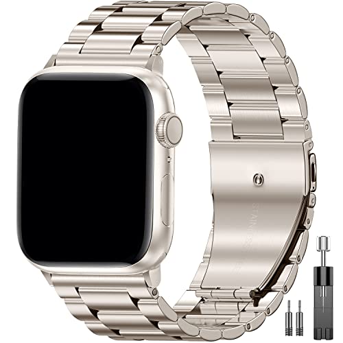 Bracelet en métal Apple Watch anti irritation pour remplacer le silicone qui fait transpirer