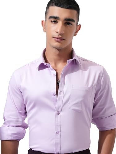 Image of Highlander Men's Slim Fit Formal Shirt | Solid Formal Shirt for Men | Comfortable Fabric | Stylish Design for Everyday Use & Office Wear