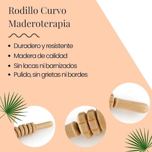 Rouleau courbé Wood Therapy anti-cellulite pour raffermir la peau