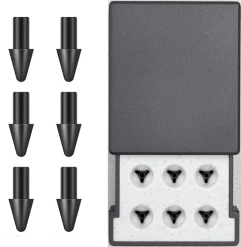 6PCS Original Tips for Remarkable Paper Pro Pen Tips Replacement Tibs for Remarkable Paper Pro Pen Nibs Carbon-Filled Nibs Tips/Nibs with Storage Box (6*Paper Pro Pen Tips-Black)