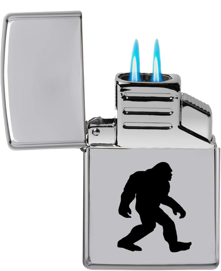 Encendedor antorcha Dual Flame Bigfoot Sasquatch cromo miniatura 1