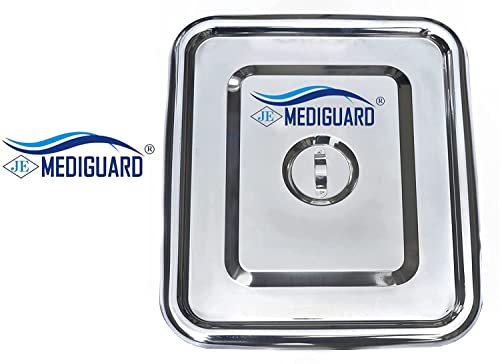 Image of Stainless Steel Medical Instrument Tray with Lid 12x10 Inch Pack of 2 Autoclavable Surgical Instrument Storage Tray for Hospitals Clinics Laboratories Reusable Medical Grade Organizer