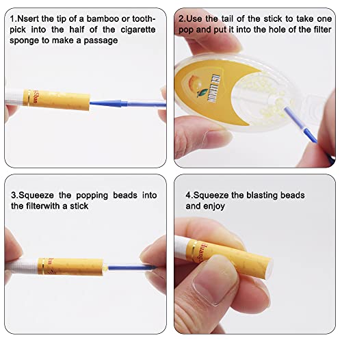 Kit de 500 Billes Fraicheurs pour Cigarette Capsules Aromatiques avec bâtonnet d’insertion DIY Explosion Bead Filtre de Cigarette pour Cigarettes avec Filtre - Image 3