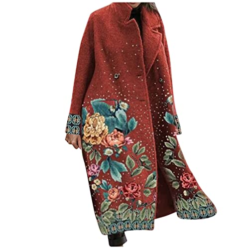 GOLDYTEES Cordmantel Damen,Mantel Damen Herbst Mantel Damen Herbst Lang The...