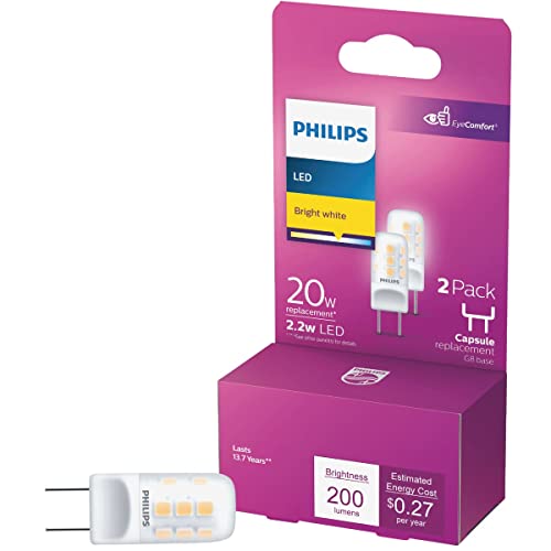 PHILIPS - Philips 20W Equivalent T4 G8 Bi-Pin Base LED Special Purpose Light Bulb (2-Pack) - 1 Each