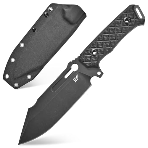 Eafengrow EF157 Fixed Blade Knife Sleipner Stainless Steel Blade Full Tang G10 Handle EDC Straight Knifes for Working Camping Hunting Adventure