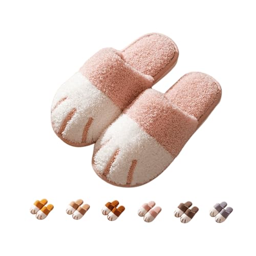 Women's Cat Claw Cartoon Slippers - Fuzzy Plush Cloud-Soft, Non-Slip Sole, Couple Style for Indoor Home