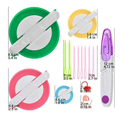 Enrolador de bolas de tecelagem Kits de fazer pompom, kit de tear de tricô de pom pom pom bola de pe
