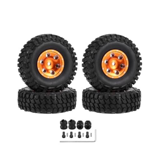 Pneus Beadlock 1.0 Orange Axial SCX24 pour Crawler 1/24