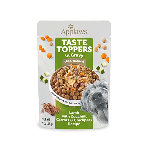 Applaws-Taste-Toppers-Natural-Dog-Food-Topper-12-Count-Limited-Ingredient-Meal-Topper-for-Dogs-Lamb-with-Zucchini-Carrots-Chickpeas-Gravy-3oz-Pouches Applaws Taste Toppers Natural Dog Food Topper 12 Count Limited Ingredient Meal Topper for Dogs Lamb with Zucchini Carrots Chickpeas Gravy 3oz Pouches
