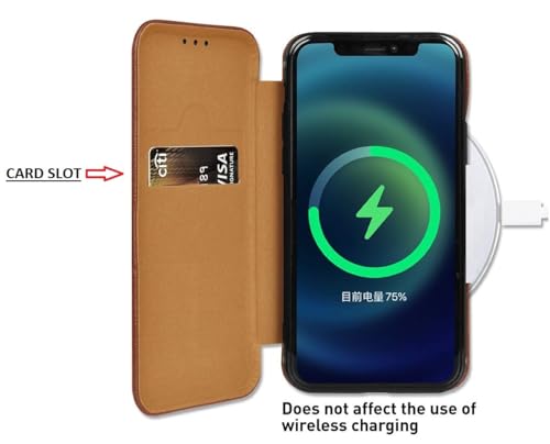 Image of WHITBULL Smart Magnetic Closer Flip Cover Compatible with Vivo V30e 5G (Brown)