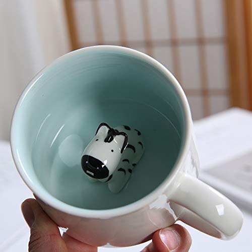 soulnioi Cute Mug 3D Animal Ceramic Coffee Tea Cup with Handle, Handmade Animal Figurine Ceramics Cup for Coffee,Tea,Milk - Image 2