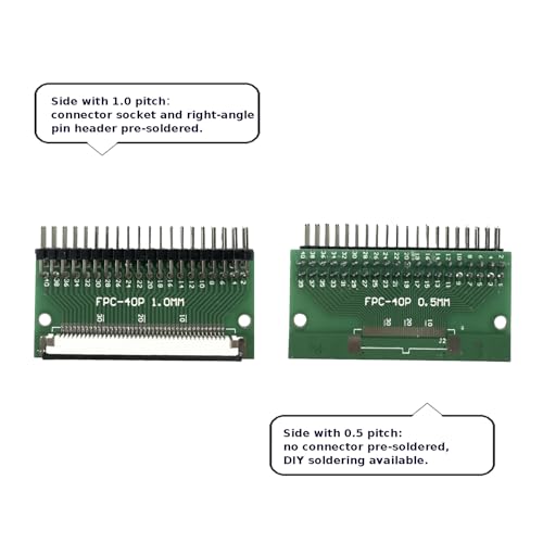 MTCELL 2Pcs FFC FPC PCB Converter Board 40pin 1.0mm miniatura 2