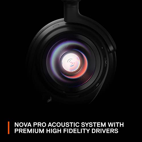 SteelSeries Arctis Nova Pro - Multi-System Gaming Headset (PS5, PC, Switch & More) - Premium Hi-Fi Drivers - Hi-Res Certified GameDAC Gen2 with ESS Sabre QuadDAC - 360° Spatial Audio - Retractable Mic - Image 4