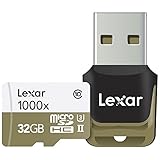 Lexar Scheda di Memoria MicroSDHC da 32 GB, UHS-II 1000x, Bianco/Oro
