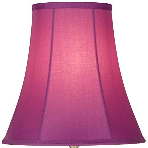 360 Lighting Bohemian Traditional Chic Style Accent Table Lamp 21" High Multi Colored Stacked Glass Pink Orchid Bell Shade Decor For Kids Girls Living Room Bedroom Bedside House Nightstand #TOP2