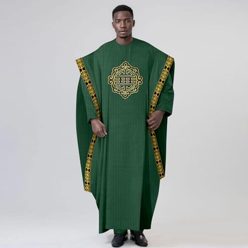 African Traditional Clothing for Men Dashiki Embroidery Agbada Robes Shirts and Pants Outfits 3 Pieces Set2