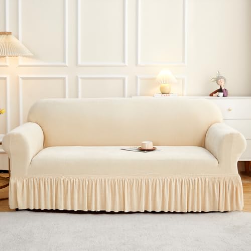 Housse de canapé pour canapé à 4 coussins extensible et lavable - 2