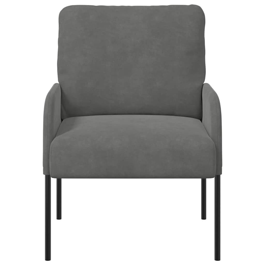 Nowoczesna 55 cm ciemnoszara sofa z poduszkami, ławka tapicerowana, sofa narożna, sofa wypoczynkowa, z wytrzymałymi metalowymi nogami, obicie poliestrowe, wygodne oparcie, idealna do salonu
