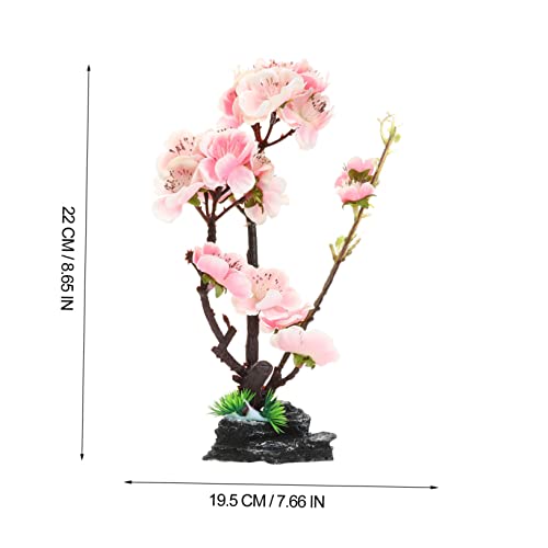 Plato decorativo para sushi flor artificial rosa miniatura 7