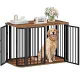 Hzuaneri 39.4'' L Dog Crate Furniture, Wooden Dog Kennel Indoor Dogs Cage