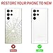 Phoupair OEM Back Glass Replacement Compatible with Samsung Galaxy S22 Ultra 5G with Professional Repair Kit and Installation Instruction (Phantom White)