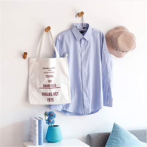 PROVO Pack of 6 Wooden Coat Hooks Natural Wall Mounted Solid Oak Hanger for Entrance, Coat Peg Coat Hanger for Hanging Clothes, Hat, Scarves in Bedroom, Living room, Hallway Decoration