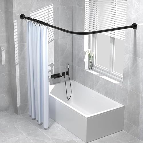 Tringle à rideau de douche sans perçage extensible et réglable pour rénover la salle de bain