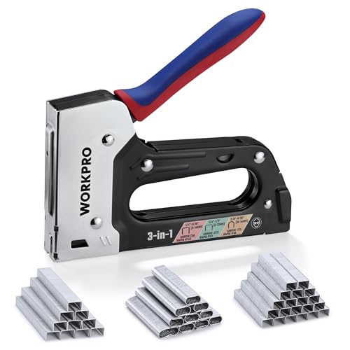 WORKPRO Upholstery Staple Gun, 3-in-1 Heavy...