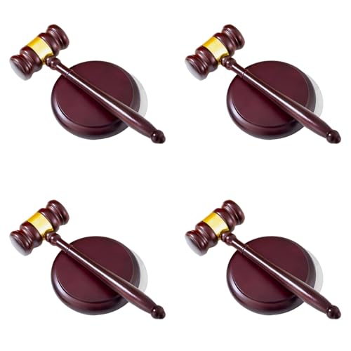 Marteau en bois et bloc sonore, cadeau de bureau pour avocat et juge