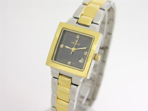Oskar Emil Belarus Gold/Black Two Tone Ladies Gold Watch With Diamonds And Date