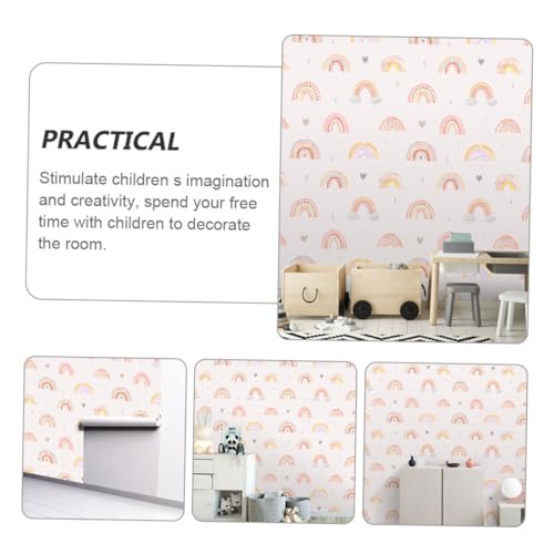 Sticker mural arc-en-ciel autocollant repositionnable et durable
