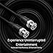TNP Products RG6 Coaxial Cable 15FT, Male to Male BNC Connectors, Heavy Shielding, for Video Broadcasting, CCTV, Audio Systems