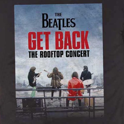 Générique The Beatles T Shirt Get Back Rooftop Concert Nouveau Officiel Homme Noir Size Medium - Les Beatles, Paul McCartney, John Lennon, RIngo Starr, George Harrison Générique The Beatles T Shirt Get Back Rooftop Concert Nouveau Officiel Homme Noir Size Medium – Image 4